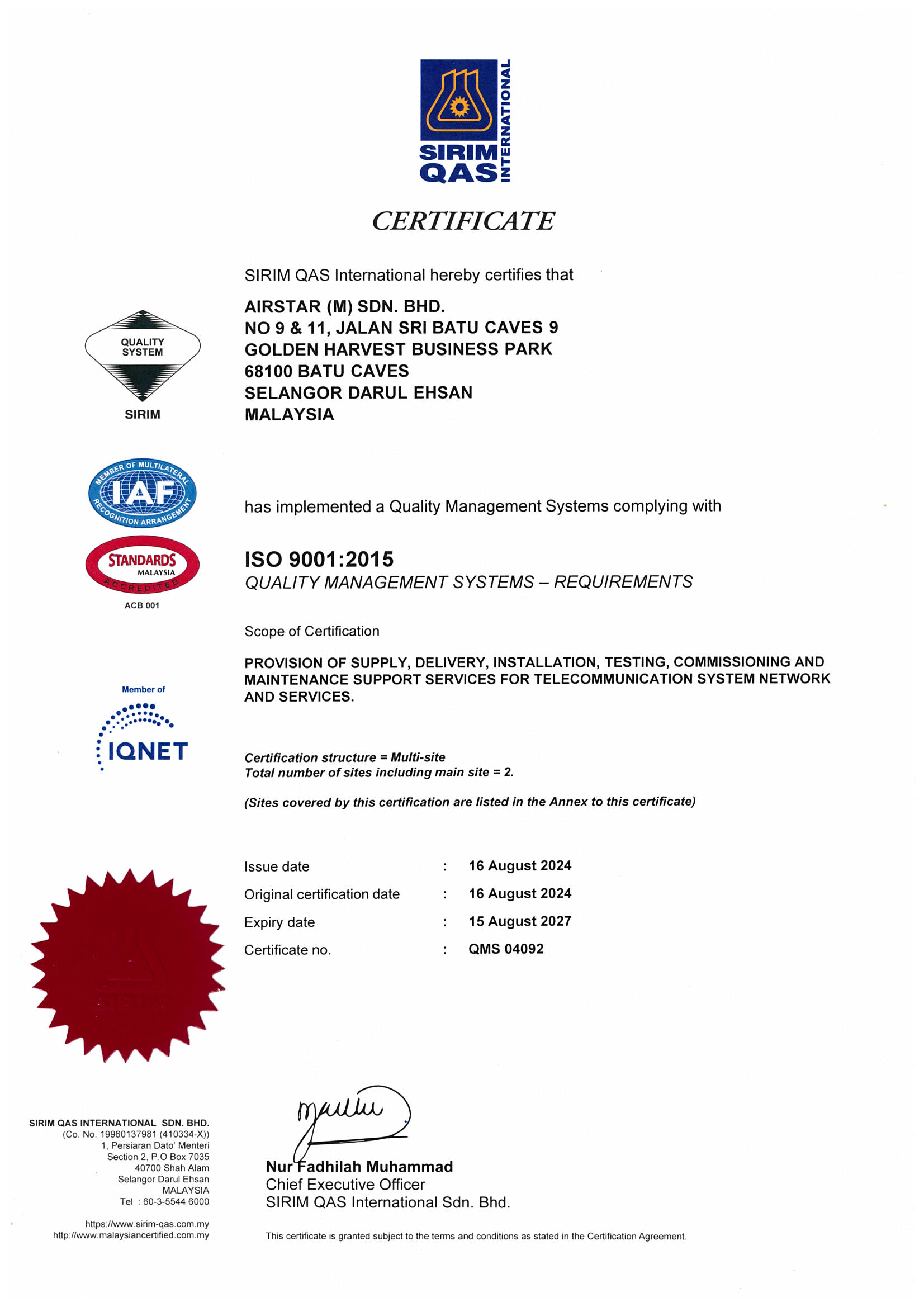 Certificate 1